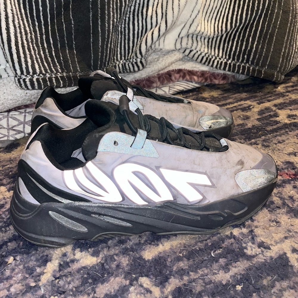 Yeezy Black and Gray Athletic Shoes